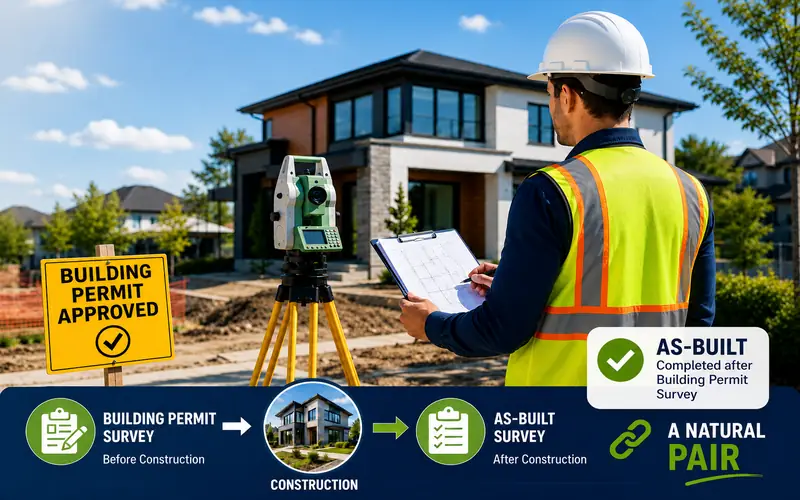 Survey for building permit GTA Toronto Ontario licensed OLS