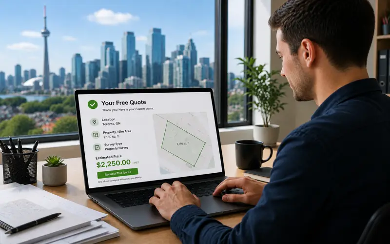 Get quote land surveying GTA Toronto Ontario