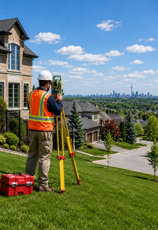 Topographic survey property GTA Toronto Ontario licensed OLS professionals